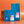 Two blue coffee bags with 'River Coffee' branding on an orange background